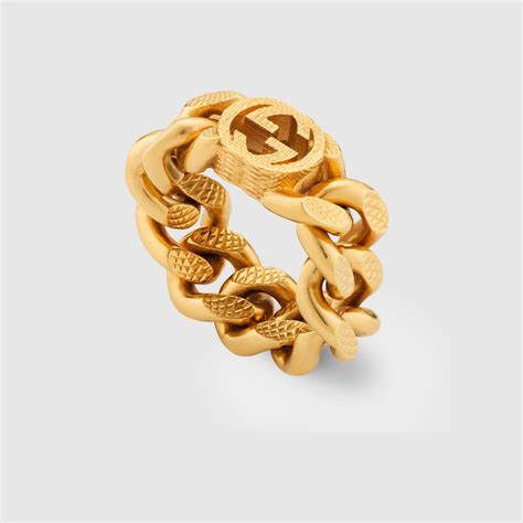 gourmette gucci prix|Gucci Interlocking gourmette chain ring.